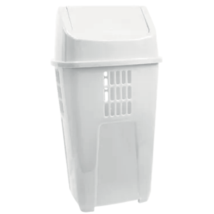 Lixeira Basculante Branca Plasvale 50L